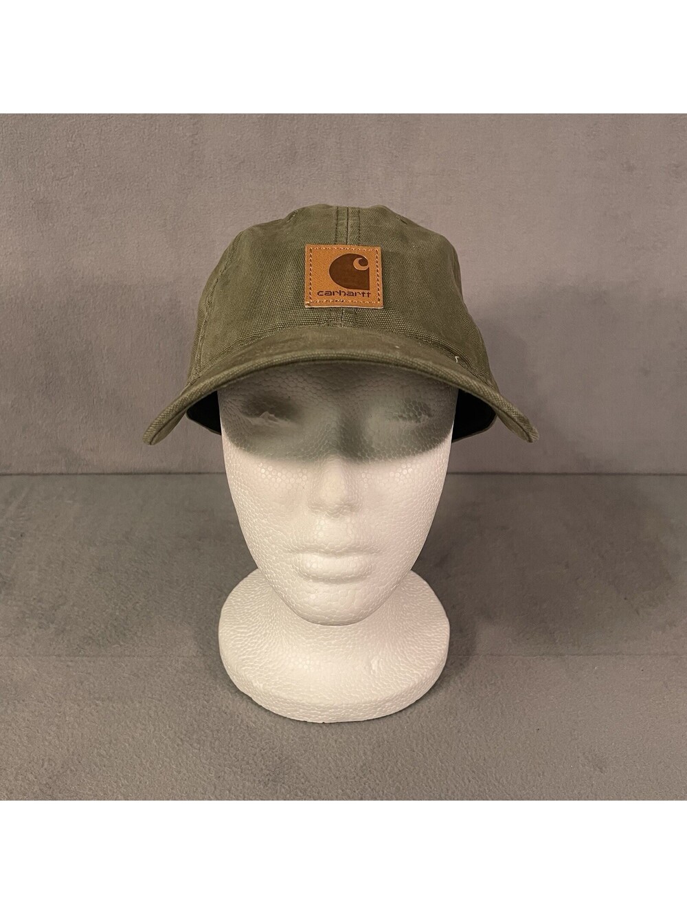Carhartt Force Canvas Cap Olive Green One Size Adjustable Wicks Sweat AH0289